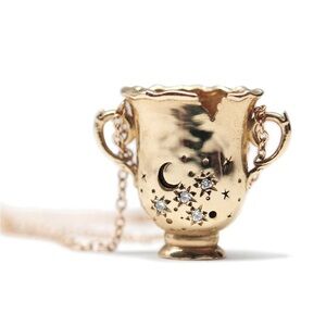 SOFIA ZAKIA - Cup of Stars - Pendant Only - 14k gold & white diamond cup pendant